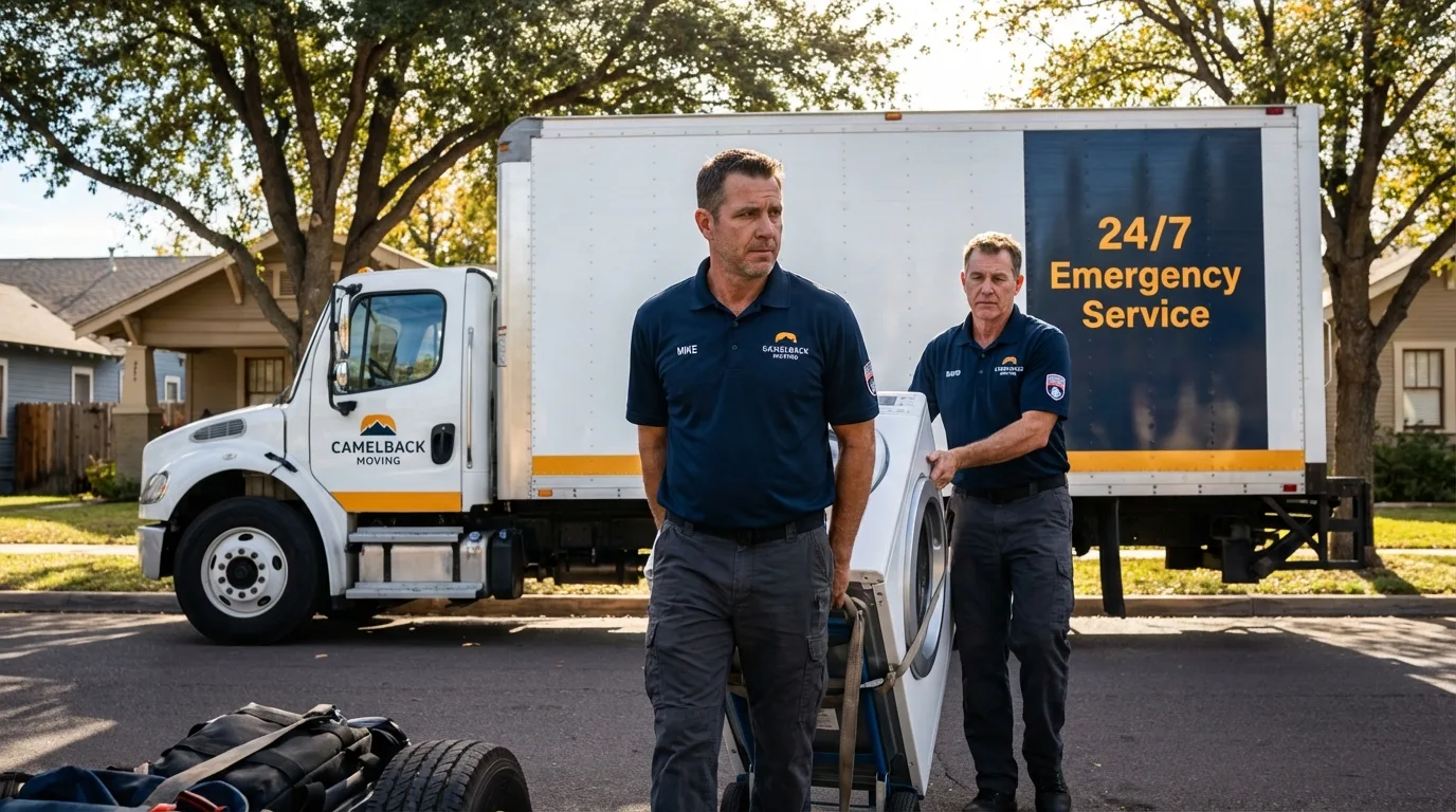 CamelBack Moving crew loading furniture in University Place, WA